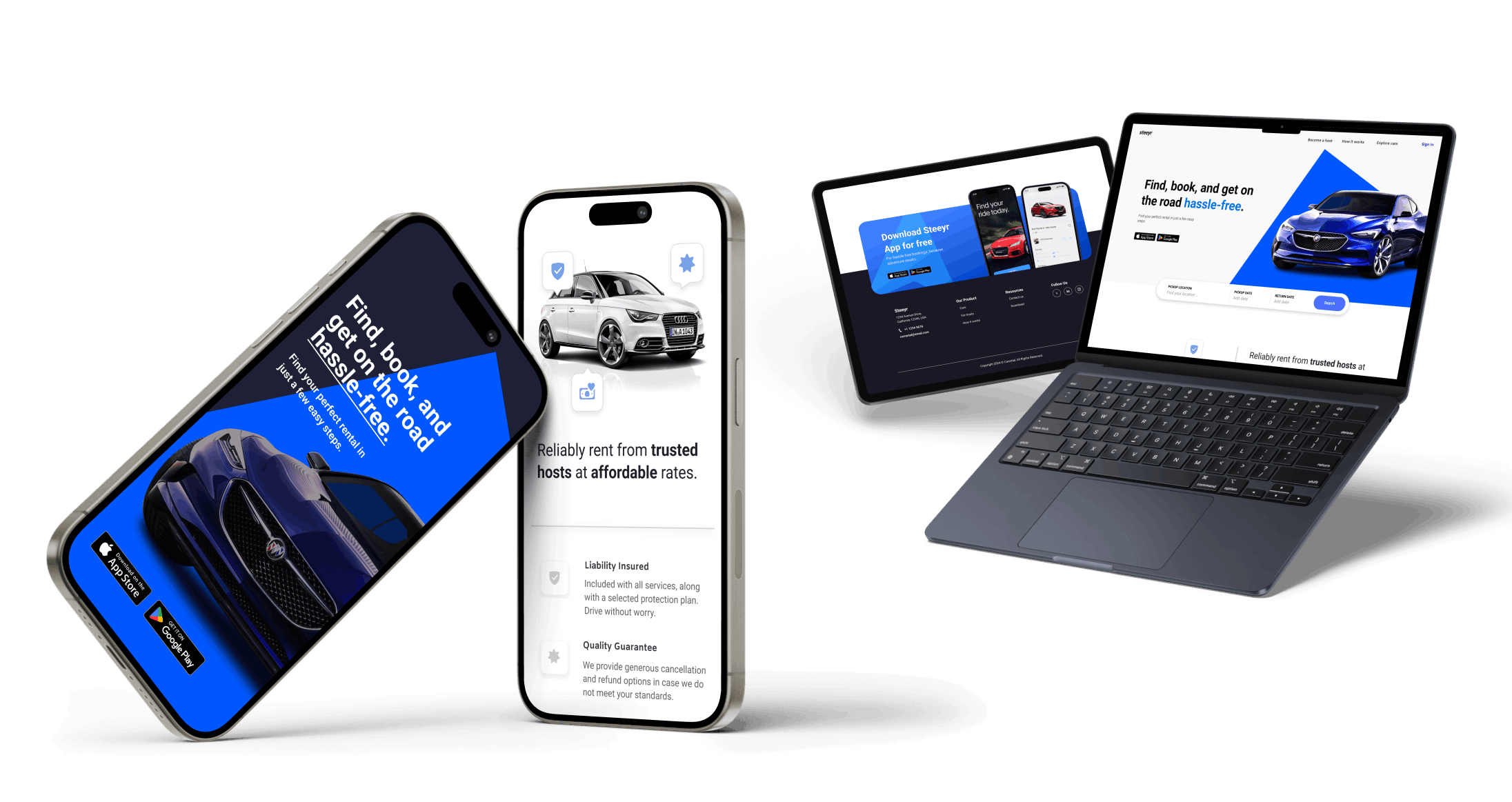 Steeyr app mockup